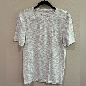 Under Armour Heatgear Mens T-shirt, Size S, Dri-fit, gray/white